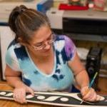 Andrea Wilbur-Sigo, Squaxin & Skokomish artist who created SPS Northwest Coast website artwork